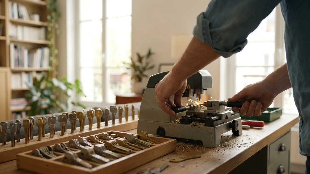 Reproduction d'une clé protégée sur machine à tailler chez un serrurier de L'Haÿ-les-Roses